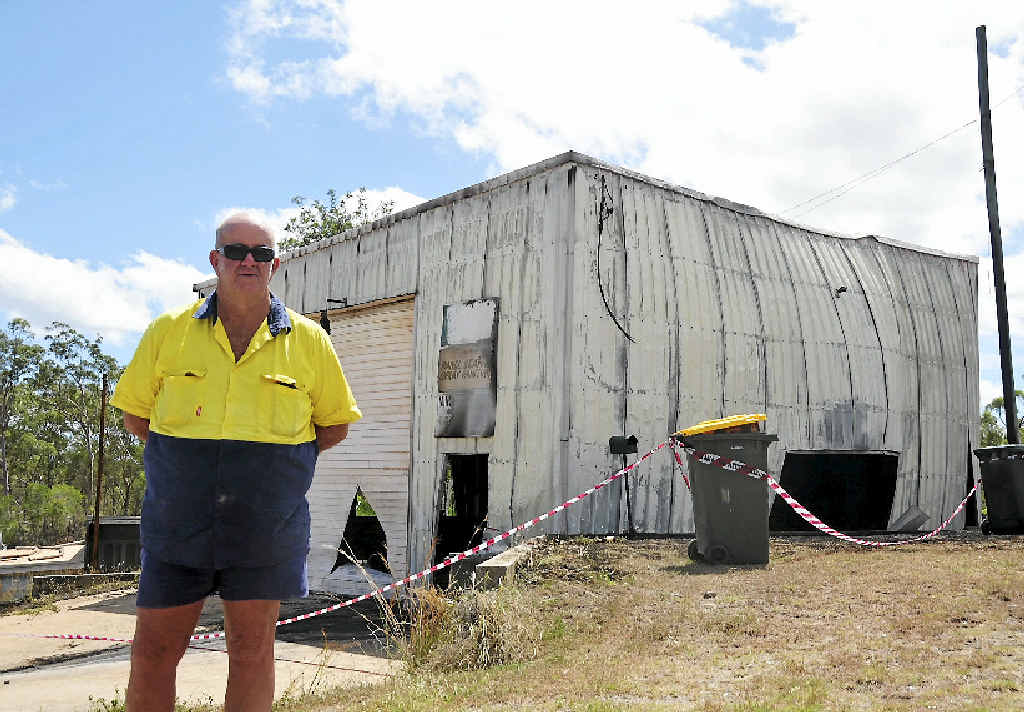 ITEMS BURNT: Dave Duggan lost all the tools and toys he had collected over 35 years in a fire last night. ITEMS BURNT: Dave Duggan lost all the tools and toys he had collected over 35 years in a fire last night.